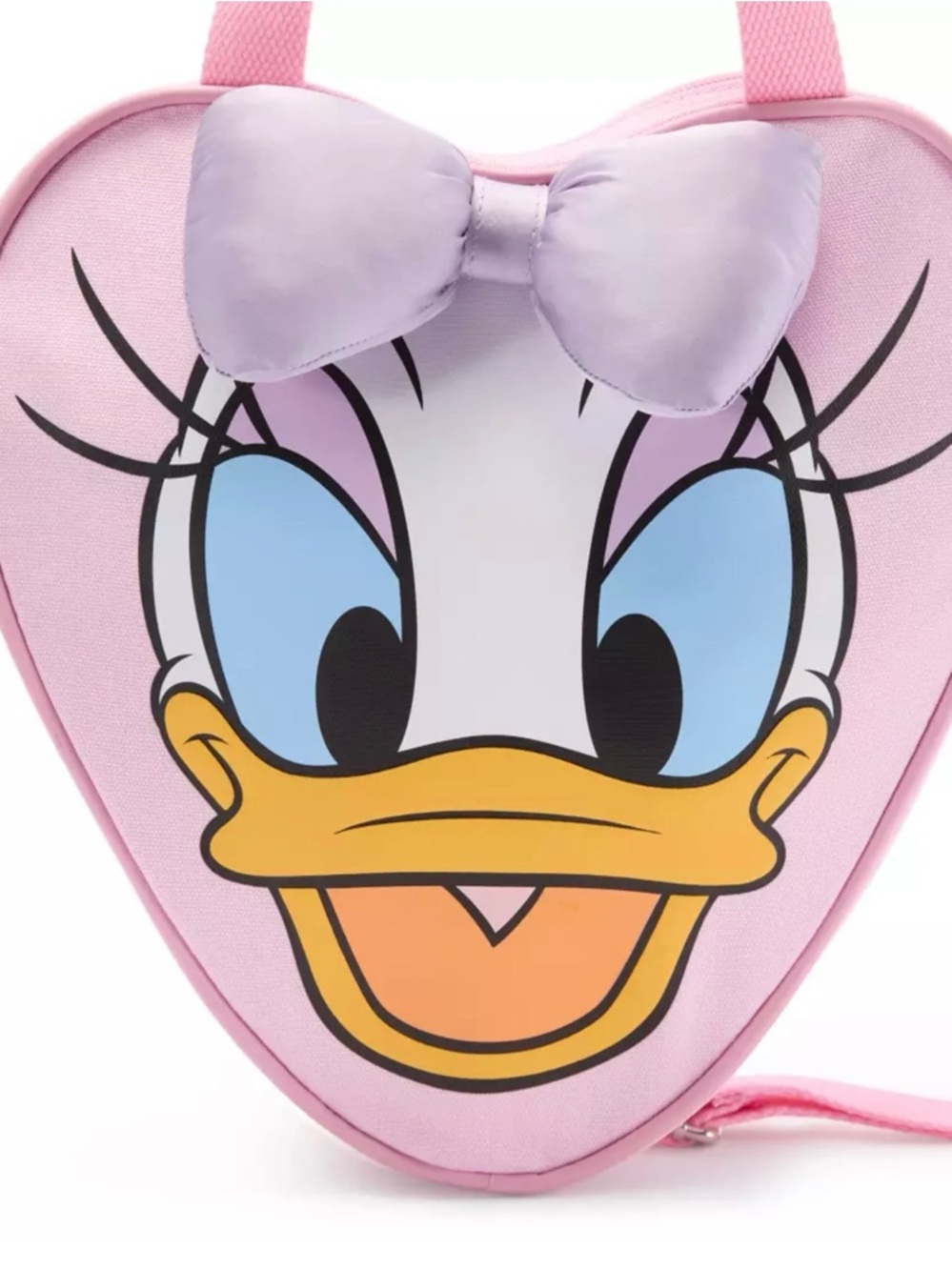 Disney Parks 2026 Daisy Duck Mini Face Heart Tote Crossbody /Shoulder Bag - Picture 3 of 7